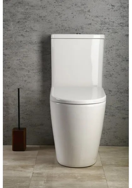 Sapho TURKU WC combinat, evacuare pe podea/pe perete, ceramică, albă