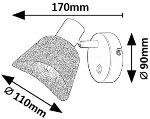Spot de perete Rabalux 73005 FARELIA 1xE14/10W/230V