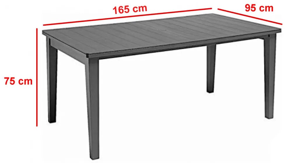 Set mobilier de grădină Fueva 4+1, grafit