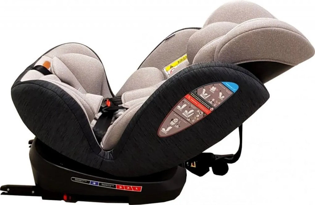 Scaun Auto cu Isofix NOVOKIDS™ Safety Seat 7000, Cu rotire 360 grade, 0-36 kg, Tetiera reglabila pe inaltime, Omologare R-129 i-Size, Transformabil