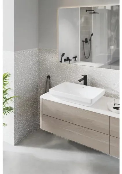 Baterie lavoar inalta Grohe Cubeo XL monocomanda negru mat
