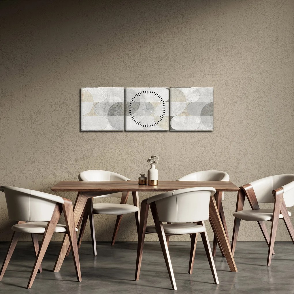 Tablou - Placi de faianță (cu ceas) (90x30 cm)