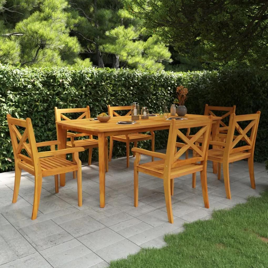 3058005 vidaXL Set mobilier de grădină, 7 piese, lemn masiv de acacia