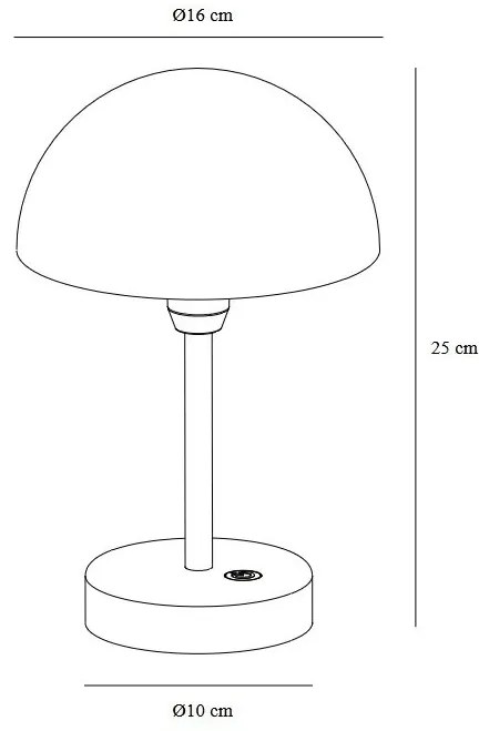 Veioza LED portabila de exterior design nordic IP44 Ellen To-Go Battery bej