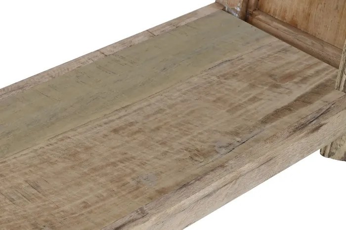 Consolă din lemn masiv de tec sculptat manual, piesa unicat, „Parthenon"