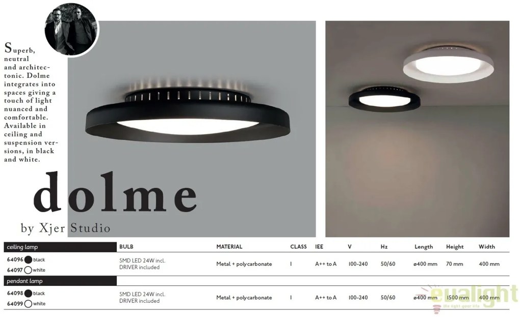 Lustra LED design ultramodern minimalist DOLME White 64099