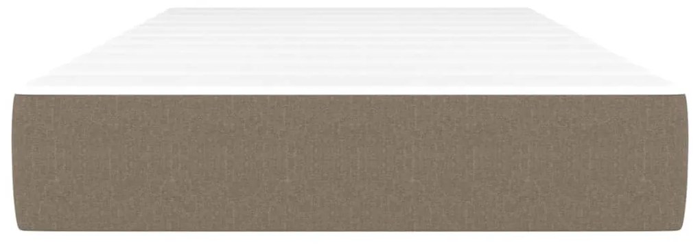 Saltea de pat cu arcuri, gri taupe, 100x200x20 cm, textil Gri taupe, 100 x 200 cm