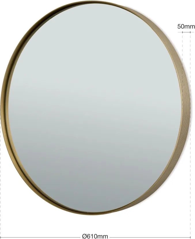 Oglinda decorativa design modern CARLO auriu D-61cm