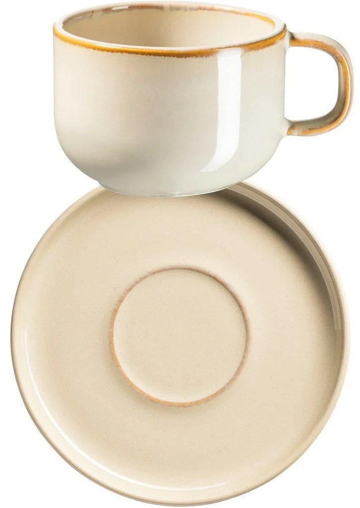Mäser Set de cești de cafea cu farfurioareCordelia Sand, 6+6 buc.