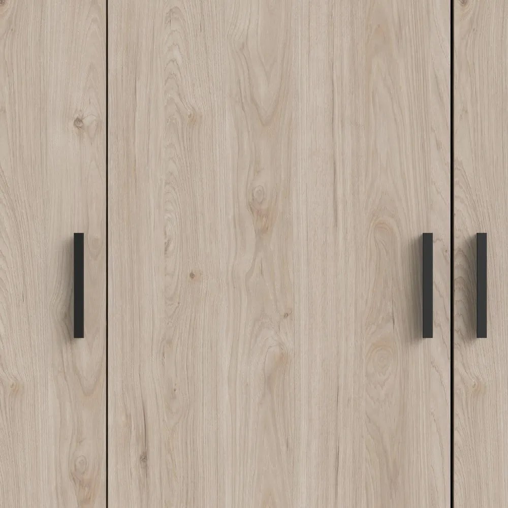 Șifonier în culoare naturală cu aspect de lemn de stejar 196x200 cm Sprint – Tvilum