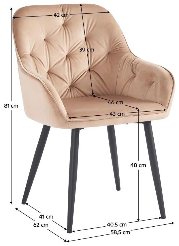 Fotoliu design Vorena (Maro deschis) . 1097097