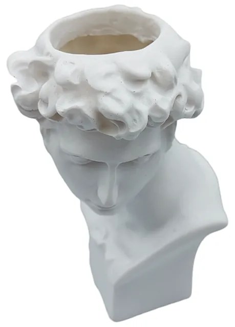 Vaza ceramica David 17cm, Alb