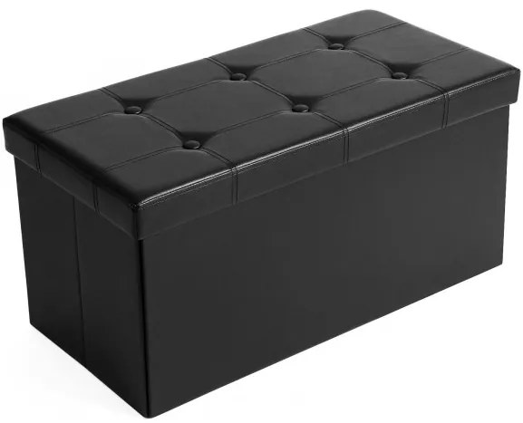 Bancheta Pliabila Tamara, Cu Lada, Neagra, 76 x 38 x 38 cm