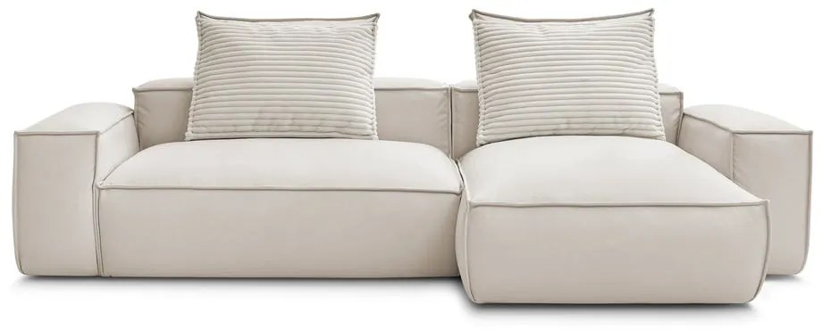 Colțar bej cu tapițerie din imitație de piele (cu colț variabil) Boheme – Bobochic Paris