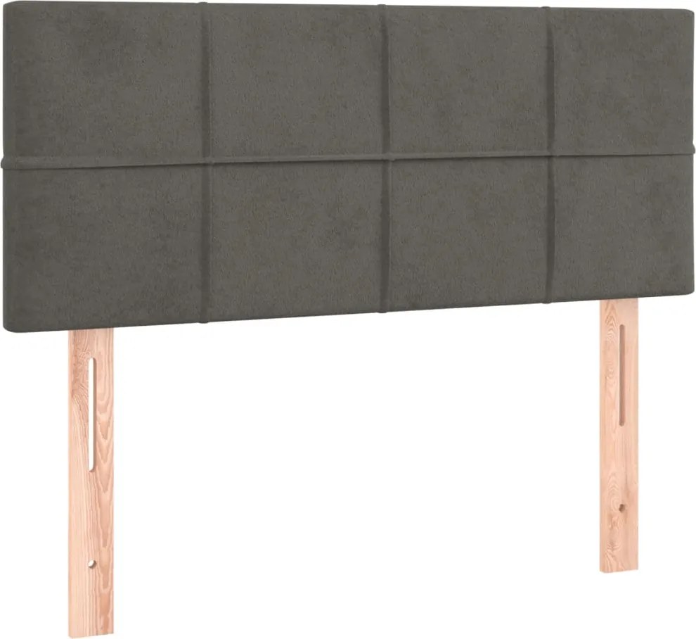 vidaXL Tăblie de pat, gri închis, 90x5x78/88 cm, catifea