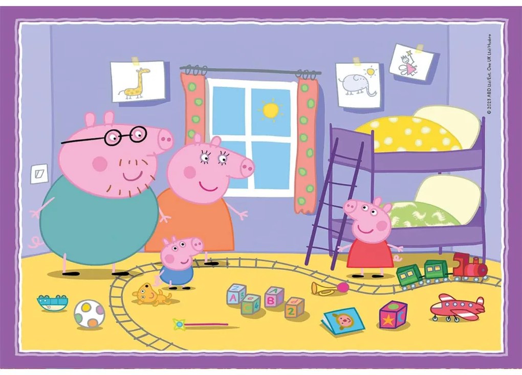 Peppa malac Picnic and School 4 az 1-ben puzzle Clementoni