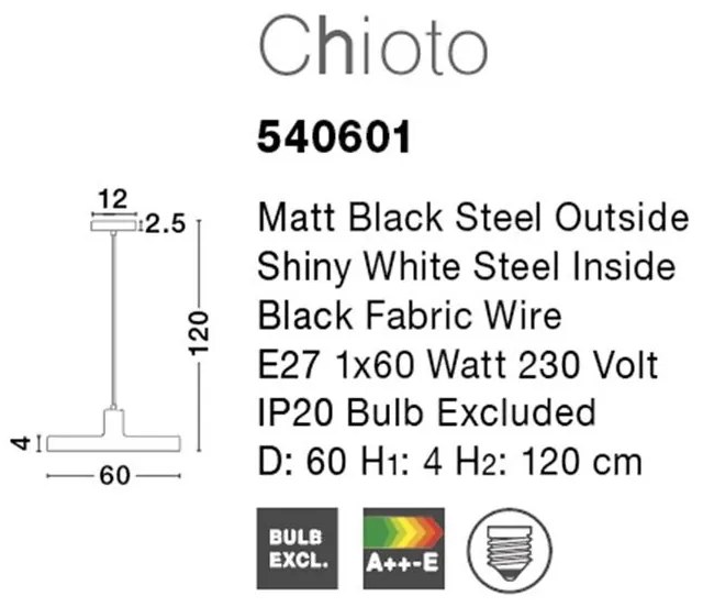 Lustra / Pendul design modern minimalist Ã˜60cm Chioto NVL-540601