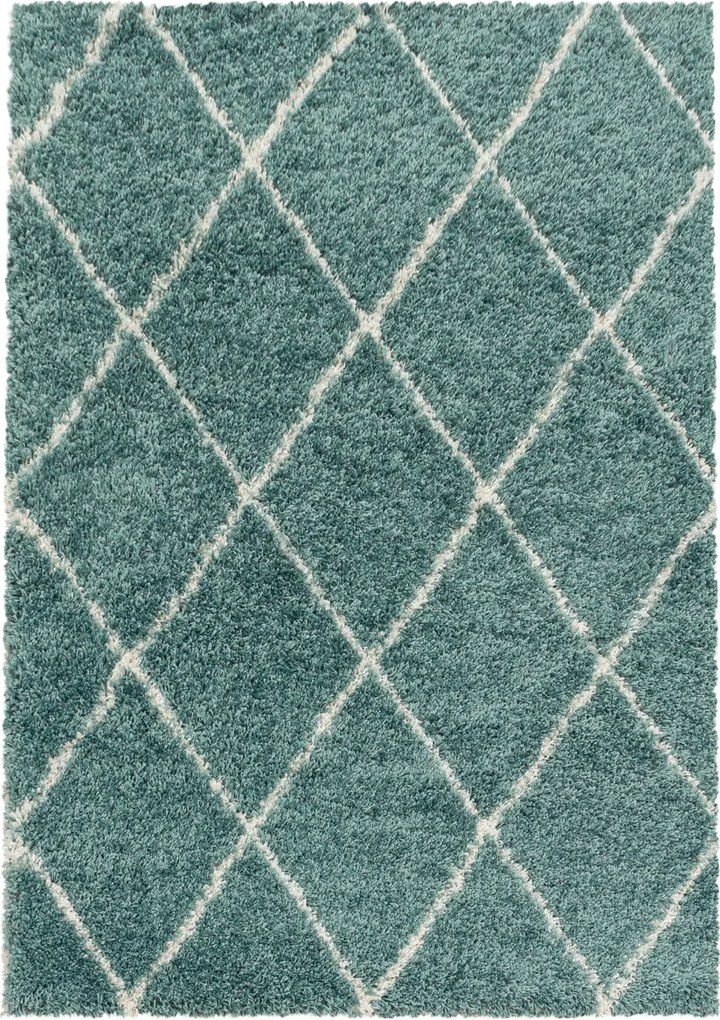 Covor Modern & Geometric Bourke, Albastru/Gri 60x110