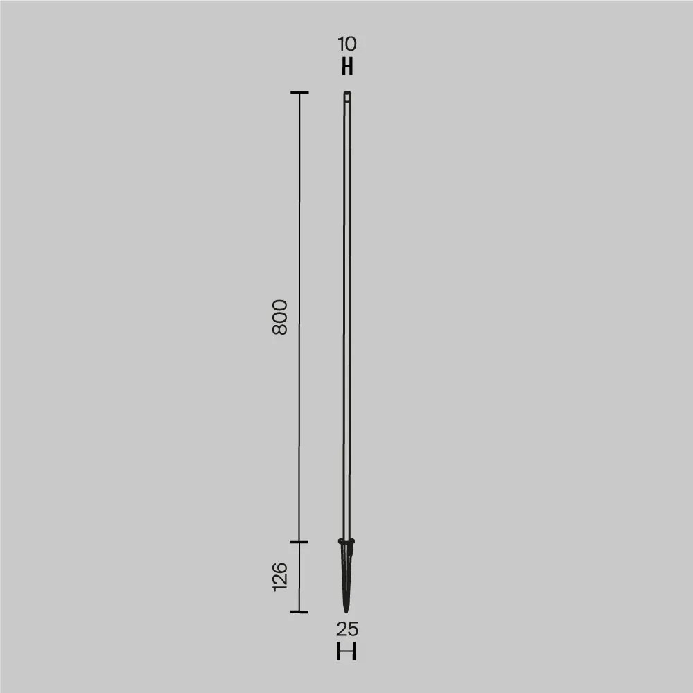 Lampa cu tarus pentru iluminat decorativ gradina IP54 Spear H-80cm