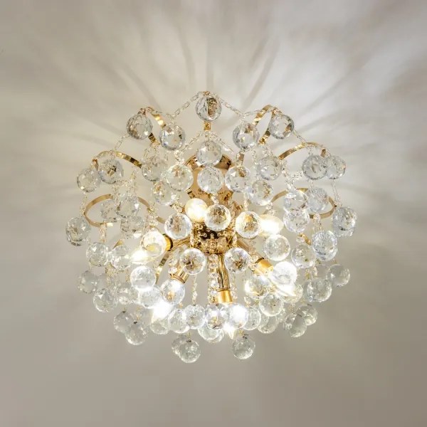 Lustră de cristal aplicată Brilagi CRYSTAL 6xE14/60W/230V auriu