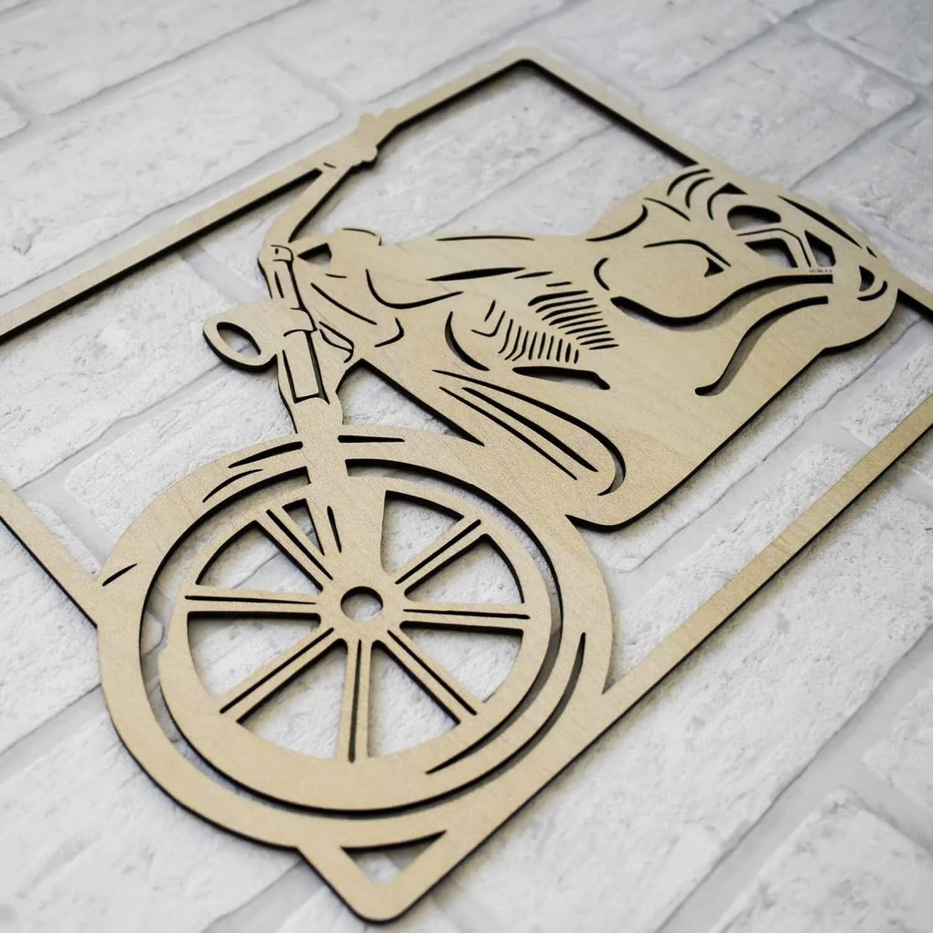 DUBLEZ | Tablou din lemn pentru perete - Motocicleta Chopper