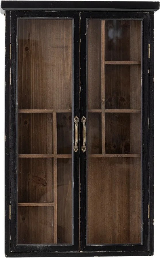 Vitrină neagră din lemn de brad suspendată 50x80x14 cm Hazem – Bloomingville