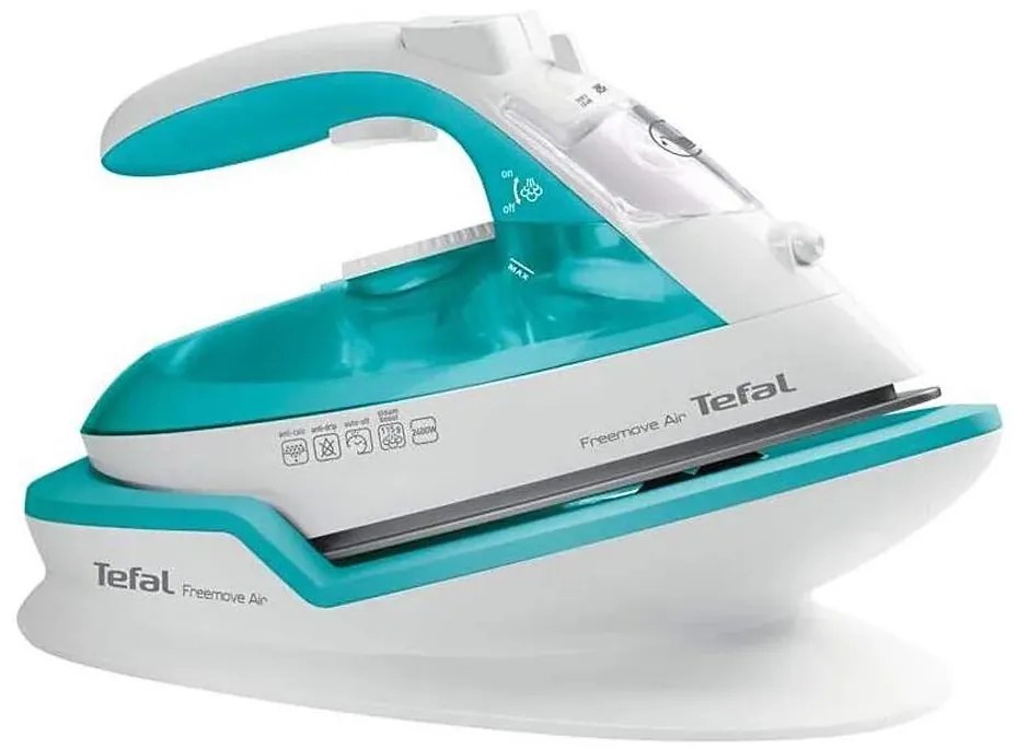 Fier de călcat cu aburi Tefal FREEMOVE AIR 2400W/230V alb/turcoaz