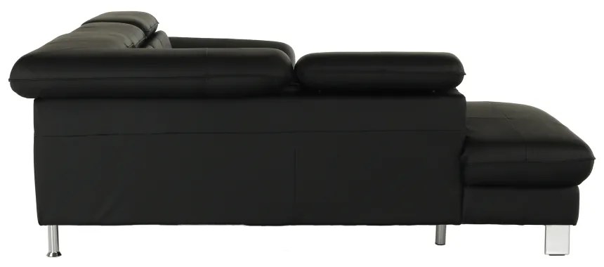 colţar din piele, negru, stânga, RIVER