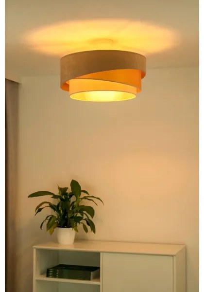 Lustră aplicată Duolla KOBO 1xE27/15W/230V d. 45 cm bej/auriu/crem