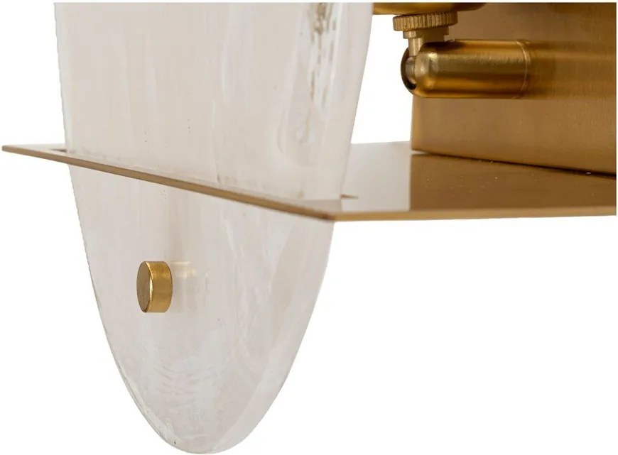 Aplică de perete aurie din sticlă Portlan – Mauro Ferretti