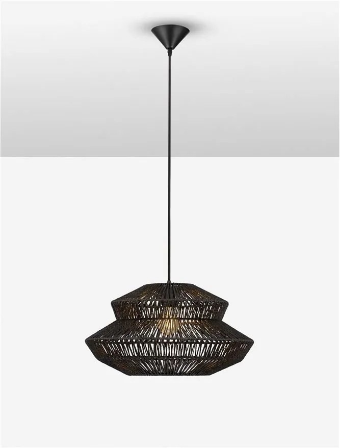 Lustra/Pendul design natural NUA negru