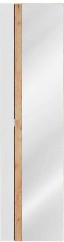 Dulap suspendat cu oglindă Capri White, 45x170x33 cm, pal, maro/ alb