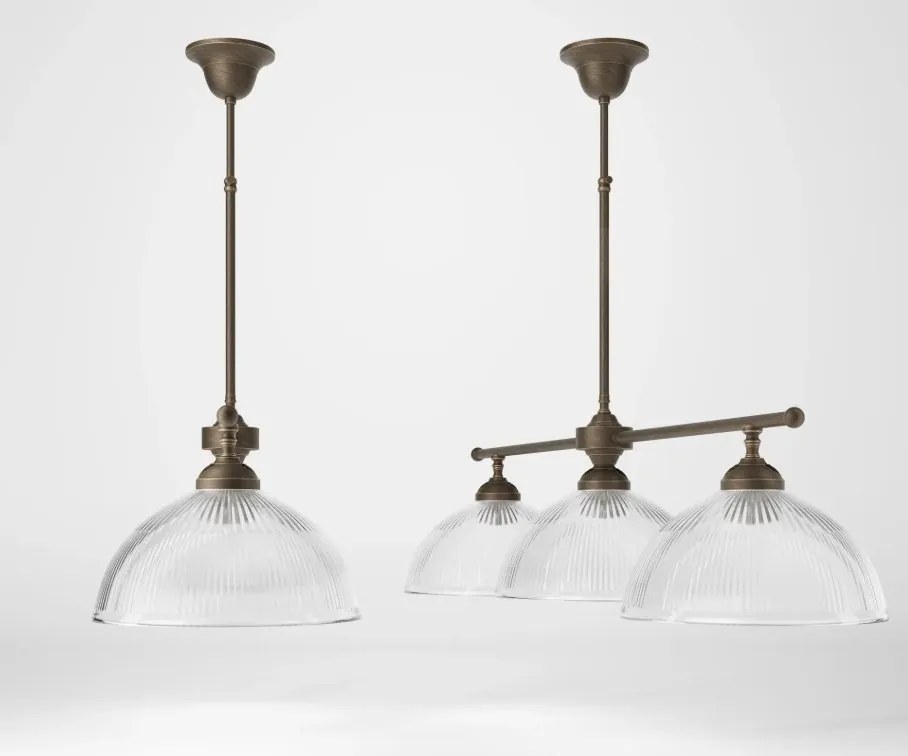 Candelabru stil neoclasic din alama si abajur ceramic Elide