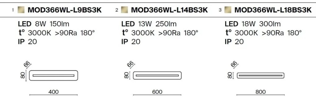 Aplica LED design modern luxuriant Albatre L-80cm