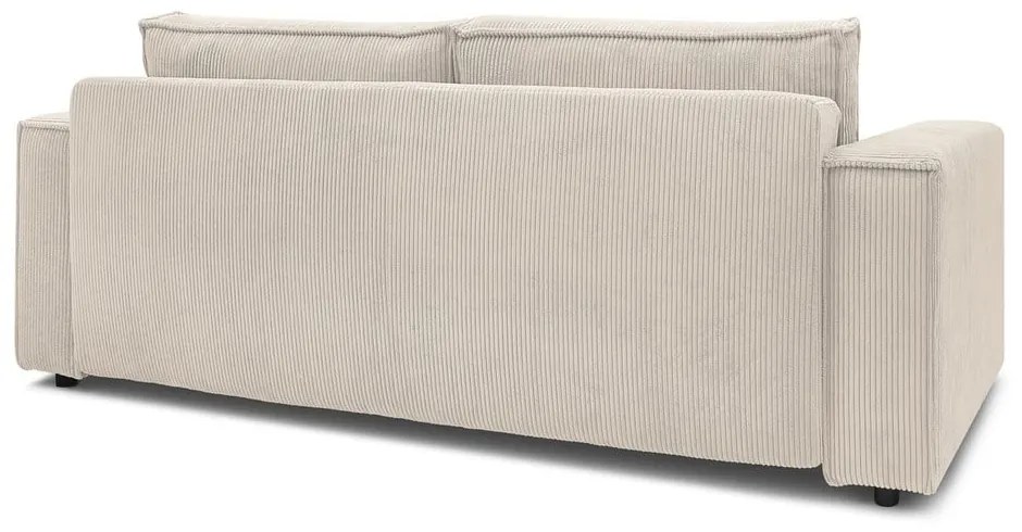 Canapea extensibilă din reiat Bobochic Paris Nihad, 245 cm, crem - alb