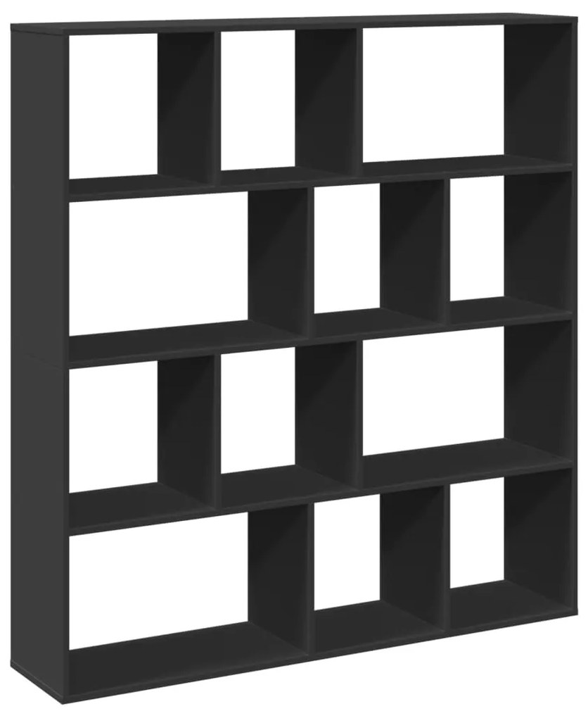 3310308 vidaXL Bibliotecă, negru, 132x29x141,5 cm, lemn prelucrat