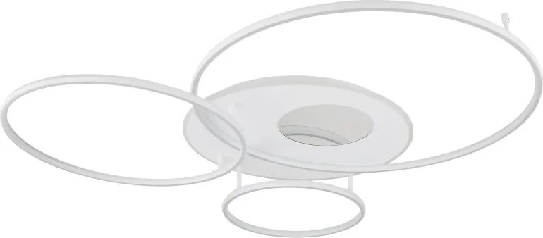 Lustra LED aplicata design circular INVERTINA alb