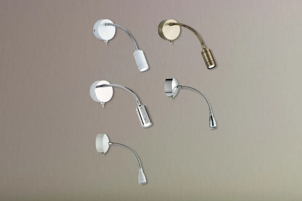 Aplica cu reader LED design minimalist Wall crom 2256CC SRT