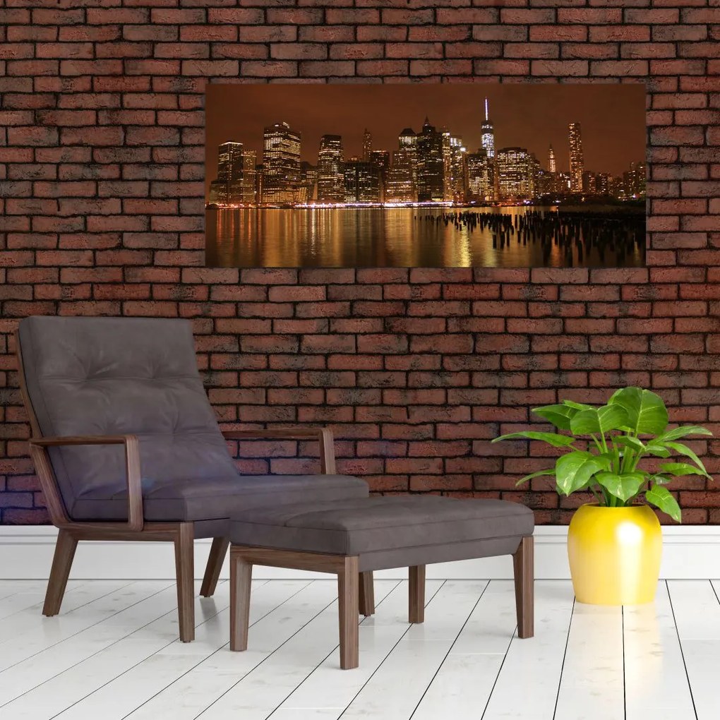 Tablou orașului nocturn (120x50 cm)