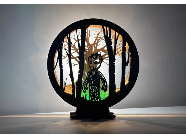 Li-Go 23613/DUB2 - Decorațiune de masă LED reglabilă, LED/12W/230V, 20x22 cm, stejar