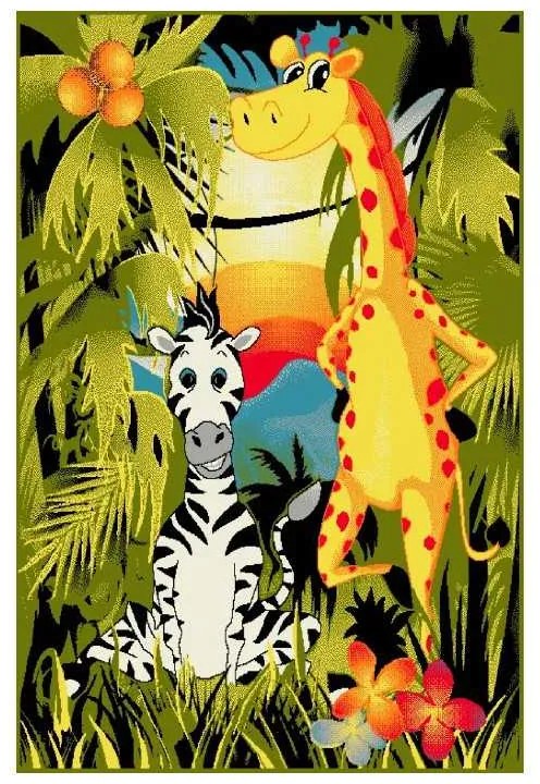 Covor cu Animale Pentru Copii 11375-130 Selectează mărime: 080 X 150