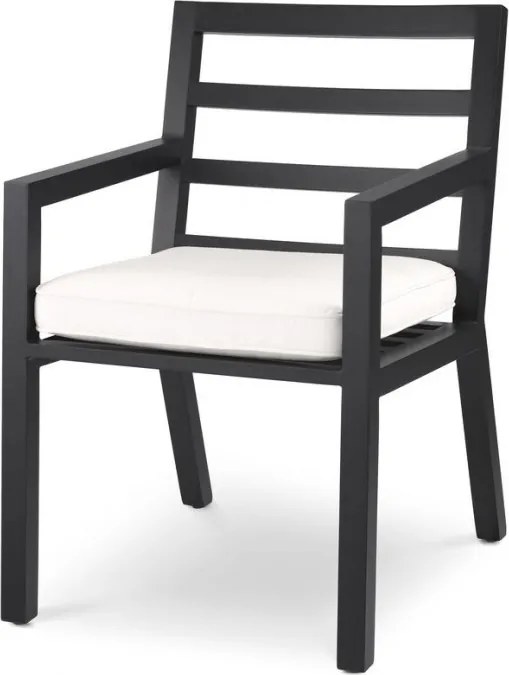 Scaun de interior/ exterior elegant design LUX Delta, negru 115003 HZ