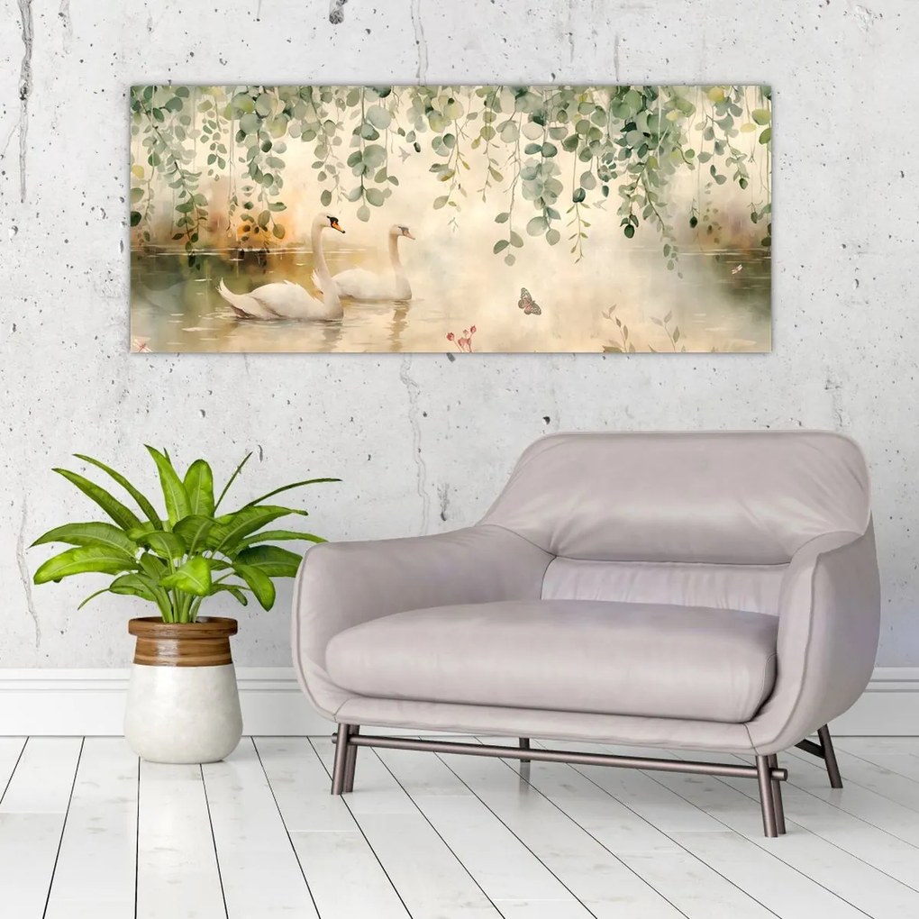 Tablou - Lac, acvariu (120x50 cm)