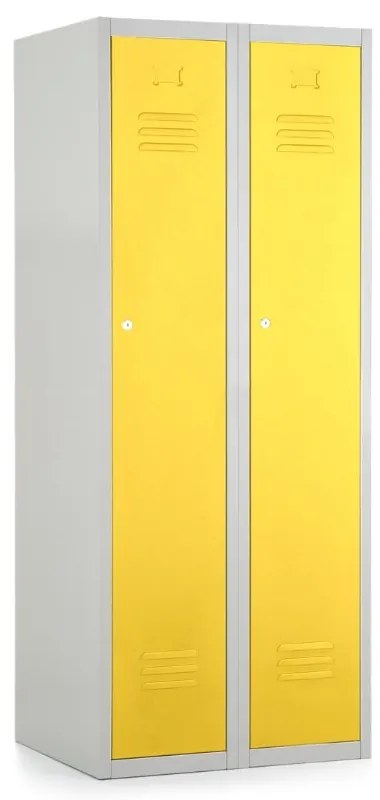 Dulap metalic, 60 x 50 x 150 cm, inchidere cilindrica, galben - ral 1023