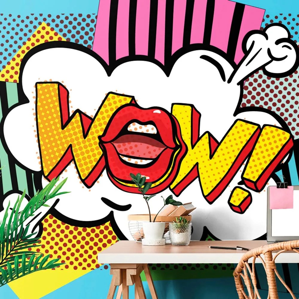 Tapet autoadeziv în stil pop art - WOW!