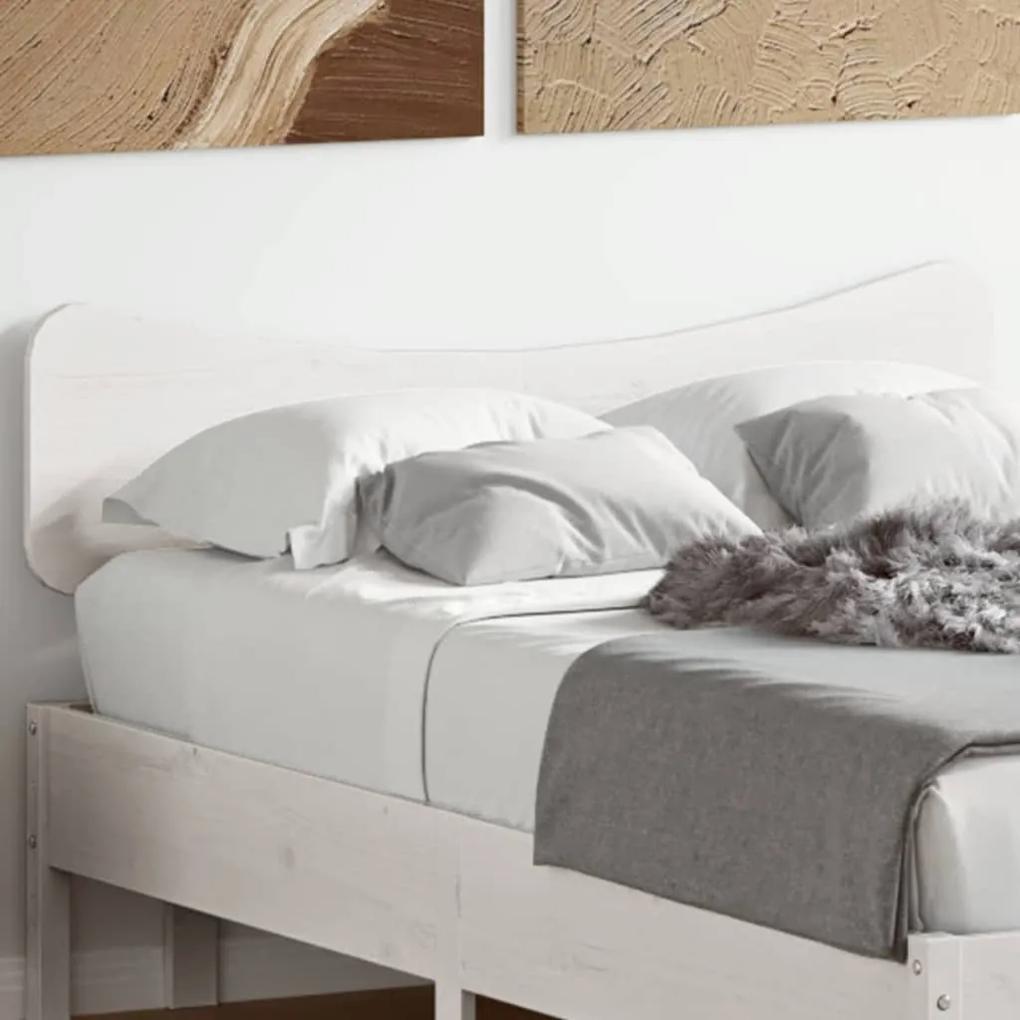 844786 vidaXL Tăblie de pat, alb, 120 cm, lemn masiv de pin
