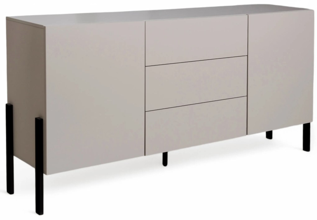 Comoda cu sertare Jukon 184 cm - cașmir / negru Picioare