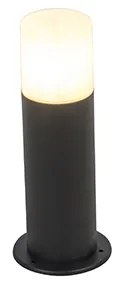 Lampă de exterior cu picior negru cu abajur opalescent alb 30 cm IP44 - Odense