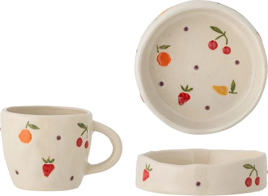 Set de veselă pentru copii 2 buc. din gresie Tatiana – Bloomingville Mini