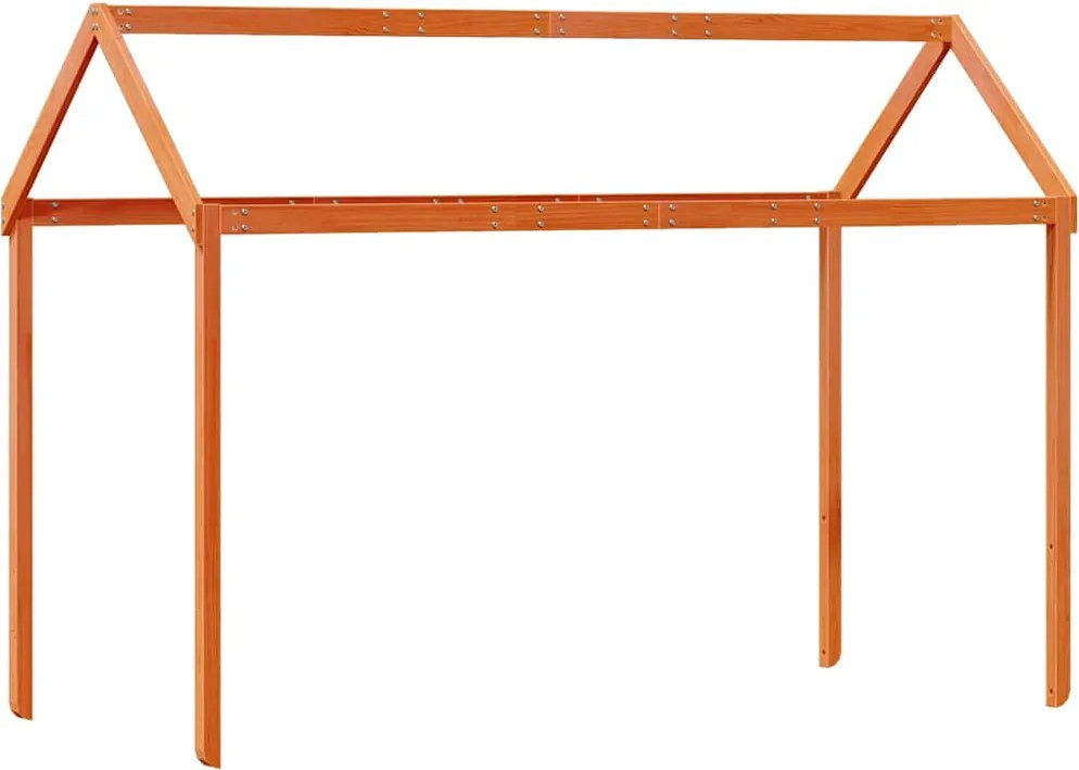 vidaXL Acoperiș Pat Copii, maro, 217x95,5x159 cm Lemn Mass Pin